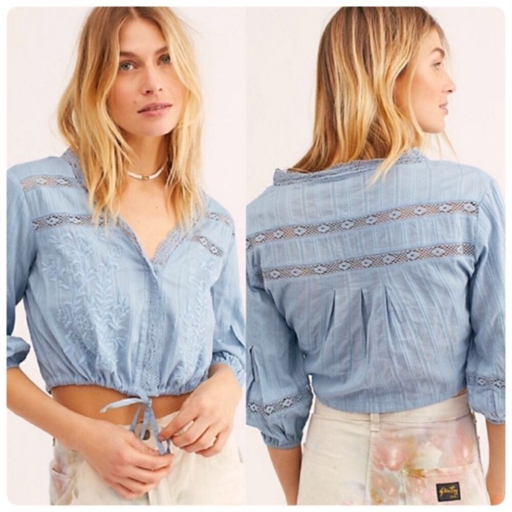 Free People Follow Your Heart Peasant Blouse